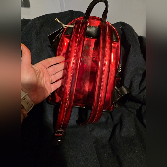 Loungefly Big Hero Six Baymax Battle Mode Armor Mini Backpack D23 Exclusive Red - Picture 4 of 8